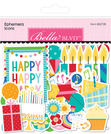 Bella BLVD Birthday Bash Ephemera Icons (BB2728) (DISCONTINUED)