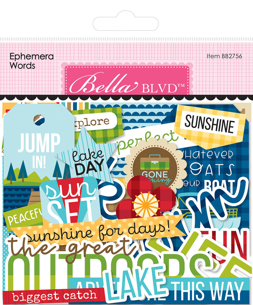 Bella BLVD Lake Life Ephemera Words (BB2756) (OUTLET)