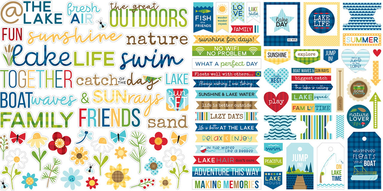Bella BLVD Lake Life Ephemera Words (BB2756) (OUTLET)