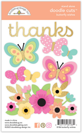 Doodlebug Design Butterfly Wishes Doodle Cuts (8186) (DISCONTINUED) Doodlebug Design Butterfly Wishes Doodle Cuts (8186) (DISCONTINUED)