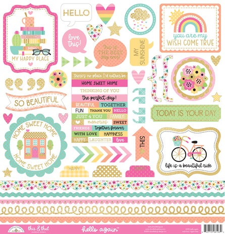 Doodlebug Design Hello Again This & That Stickers (8193) (DISCONTINUED) Doodlebug Design Hello Again This & That Stickers (8193) (DISCONTINUED)