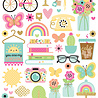 Doodlebug Design Hello Again Icons Stickers (8192) (OUTLET)