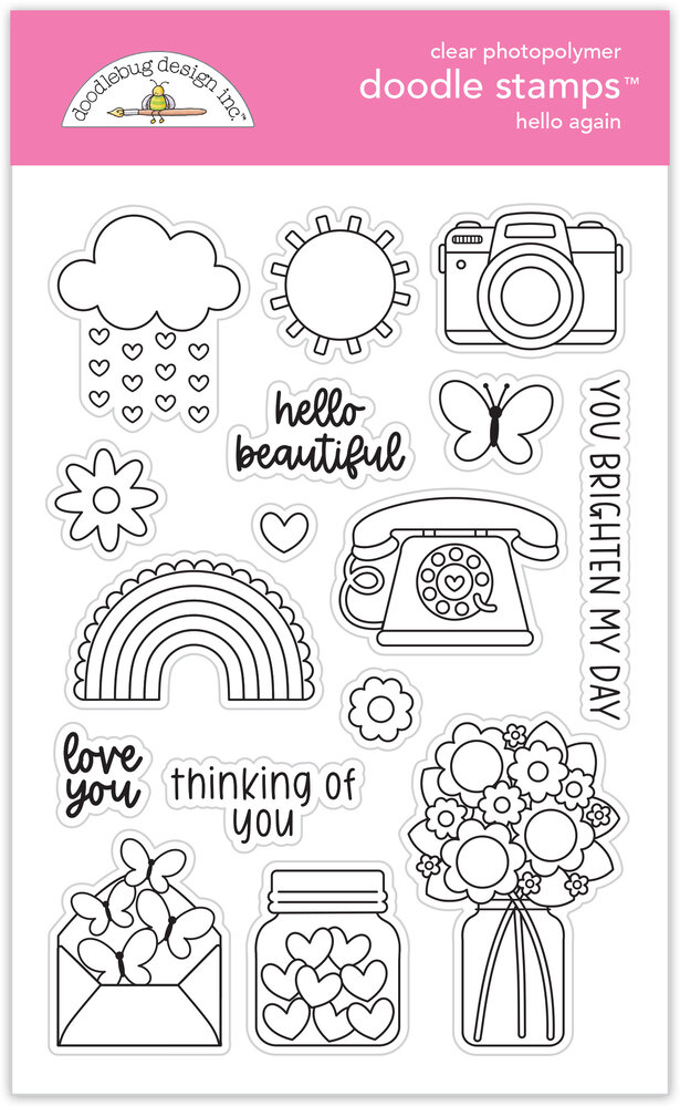 Doodlebug Design Hello Again Doodle Stamps (8183) (OUTLET)