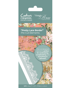 Crafter's Companion Vintage Rose Pre-cut Elements Pretty Lace Border (NGA-VR-QPCE-PLB) (OUTLET)