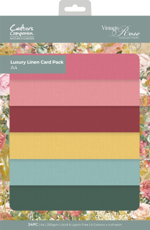 Crafter's Companion Vintage Rose A4 Luxury Linen Card (NGA-VR-LINEN-A4) (OUTLET) Crafter's Companion Vintage Rose A4 Luxury Linen Card (NGA-VR-LINEN-A4) (OUTLET)