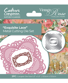 Crafter's Companion Vintage Rose Metal Die Exquisite Lace (NGA-VR-MD-ELA) (OUTLET)