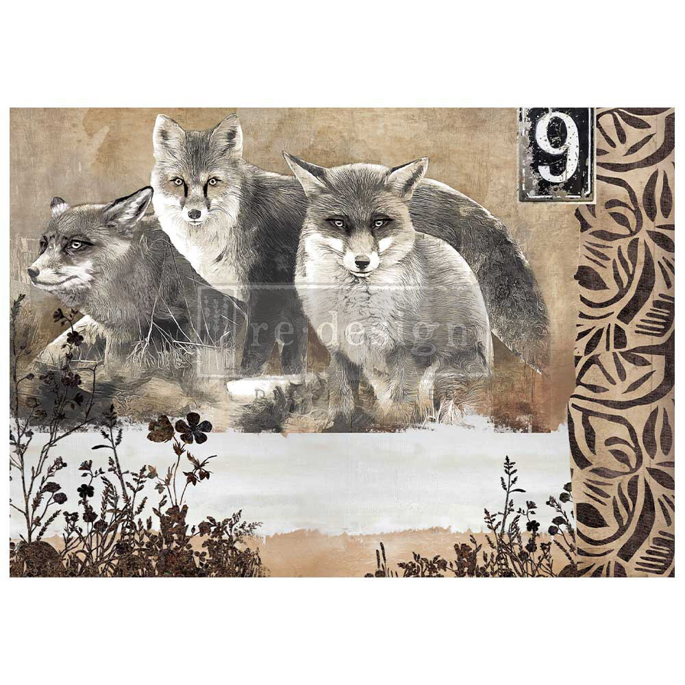 Re-Design with Prima Calm Foxes A1 Decoupage Fiber (1pcs) (666330) (DISCONTINUED) Re-Design with Prima Calm Foxes A1 Decoupage Fiber (1pcs) (666330) (DISCONTINUED)