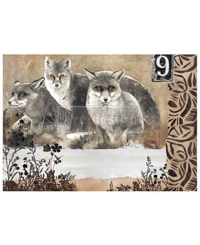 Re-Design with Prima Calm Foxes A1 Decoupage Fiber (1pcs) (666330) (DISCONTINUED)