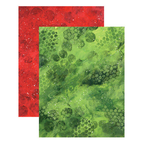 Stampendous Holiday Splash Quick Card Backgrounds (4pcs) (QC-007) (OUTLET)