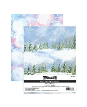 Stampendous Winter Splash Quick Card Backgrounds (4pcs) (QC-008) (OUTLET)
