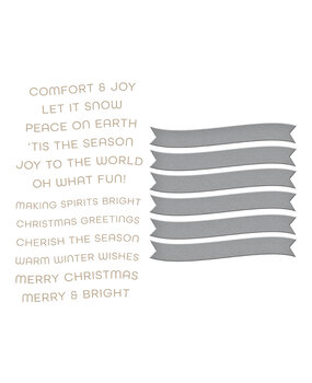 Spellbinders Comfort & Joy Sentiments Hot Foil Plate & Die Set (GLP-415) (OUTLET)