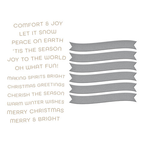 Spellbinders Comfort & Joy Sentiments Hot Foil Plate & Die Set (GLP-415) (OUTLET)