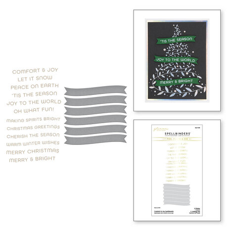 Spellbinders Comfort & Joy Sentiments Hot Foil Plate & Die Set (GLP-415) (OUTLET)