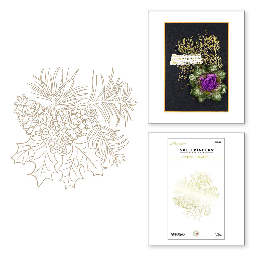 Spellbinders Winter Bough Hot Foil Plate (GLP-431) (OUTLET)