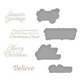 Spellbinders Snow Garden Sentiments Hot Foil Plate & Die Set (GLP-430) (OUTLET)