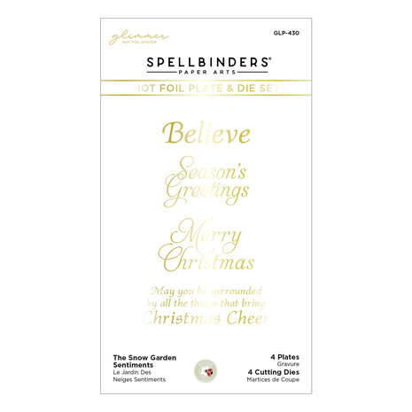 Spellbinders Snow Garden Sentiments Hot Foil Plate & Die Set (GLP-430) (OUTLET) Spellbinders Snow Garden Sentiments Hot Foil Plate & Die Set (GLP-430) (OUTLET)