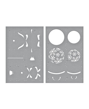 Spellbinders Snowflake Ornaments Stencil (STN-065) (OUTLET)