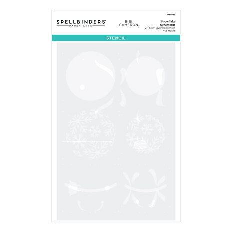 Spellbinders Snowflake Ornaments Stencil (STN-065) (OUTLET) Spellbinders Snowflake Ornaments Stencil (STN-065) (OUTLET)