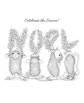 Spellbinders Noel Cling Rubber Stamp (RSC-013) (OUTLET)