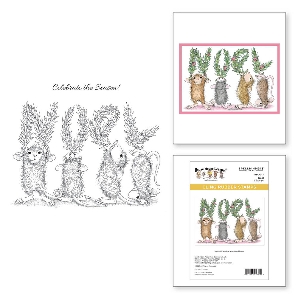 Spellbinders Noel Cling Rubber Stamp (RSC-013) (OUTLET) Spellbinders Noel Cling Rubber Stamp (RSC-013) (OUTLET)