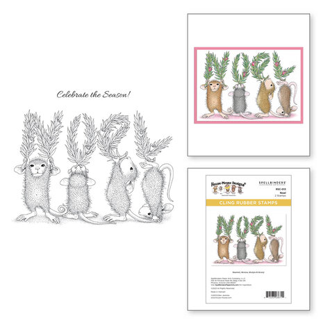 Spellbinders Noel Cling Rubber Stamp (RSC-013) (OUTLET) Spellbinders Noel Cling Rubber Stamp (RSC-013) (OUTLET)