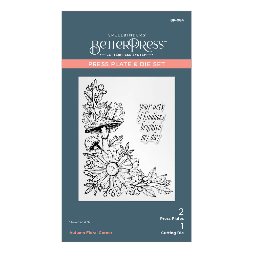 Spellbinders Autumn Floral Corner Press Plate & Die Set (BP-084) (DISCONTINUED) Spellbinders Autumn Floral Corner Press Plate & Die Set (BP-084) (DISCONTINUED)