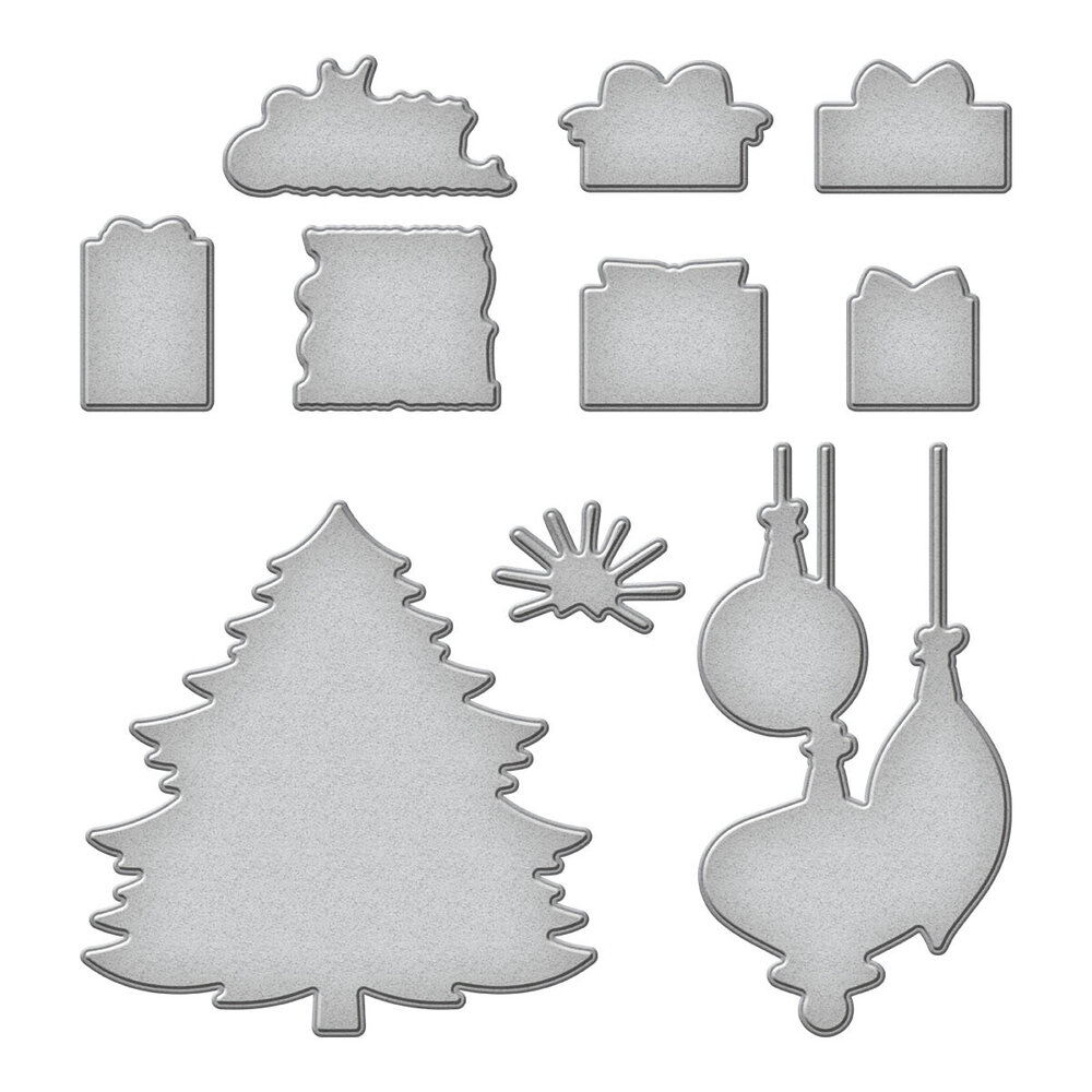 Spellbinders Retro Holiday Etched Dies (S5-606) (OUTLET)