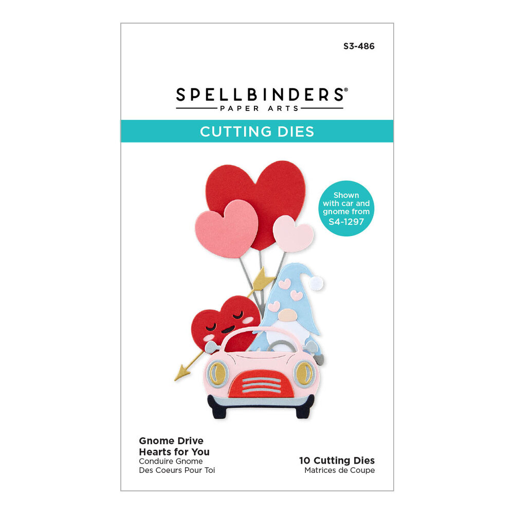 Spellbinders Gnome Drive Hearts for You Etched Dies (S3-486) (OUTLET) Spellbinders Gnome Drive Hearts for You Etched Dies (S3-486) (OUTLET)