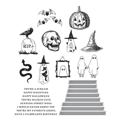 Spellbinders Halloween Icons Press Plate & Die Set (BP-079) (OUTLET)