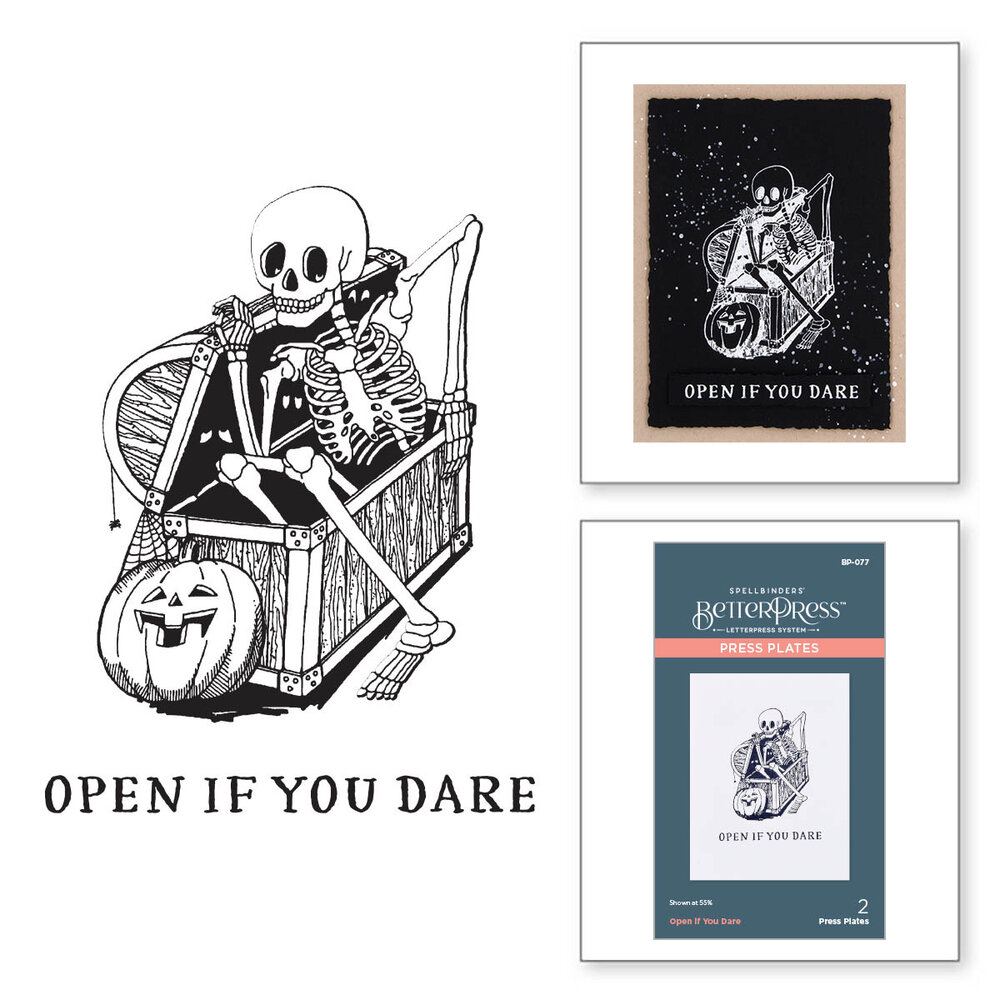 Spellbinders Open if You Dare Press Plates (BP-077) (OUTLET) Spellbinders Open if You Dare Press Plates (BP-077) (OUTLET)
