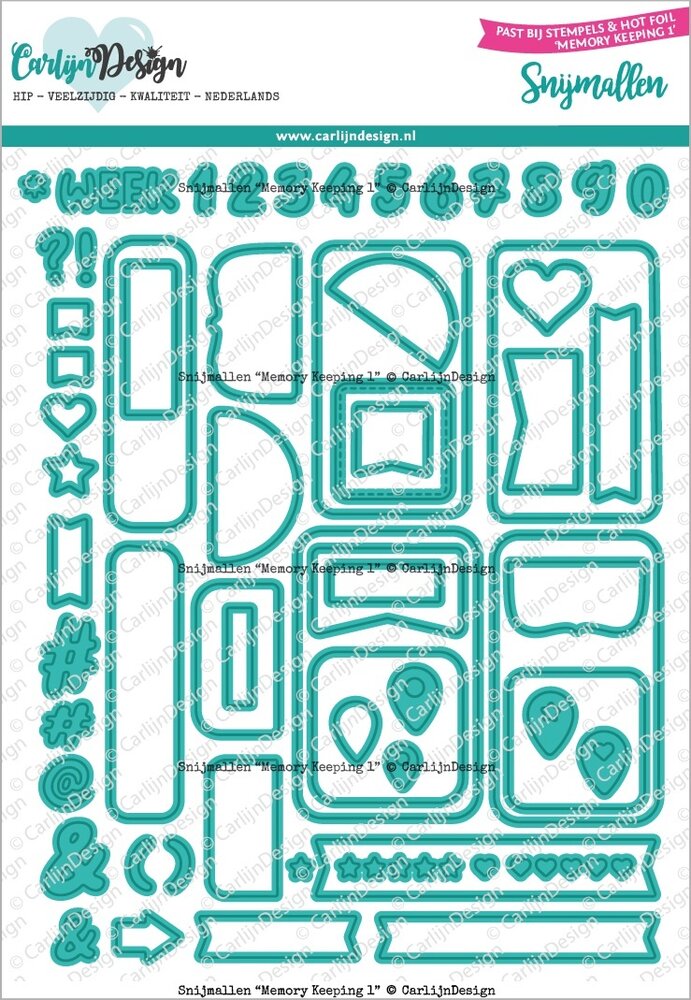 CarlijnDesign Snijmallen Memory keeping 1 (CDSN-0234) (DISCONTINUED)