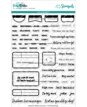 CarlijnDesign Clear Stamps A5 Memory Keeping 1 (CDST-0108) CarlijnDesign Clear Stamps A5 Memory Keeping 1 (CDST-0108)