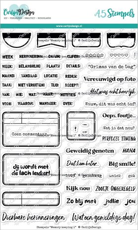 CarlijnDesign Clear Stamps A5 Memory Keeping 1 (CDST-0108) CarlijnDesign Clear Stamps A5 Memory Keeping 1 (CDST-0108)