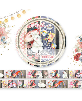 Memory Place Moon Bunny 1 Washi Tape 15mm (MP-61248) (OUTLET)