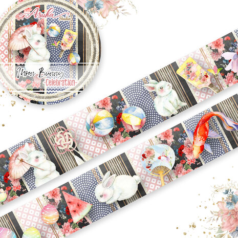Memory Place Moon Bunny 1 Washi Tape 15mm (MP-61248) (OUTLET) Memory Place Moon Bunny 1 Washi Tape 15mm (MP-61248) (OUTLET)