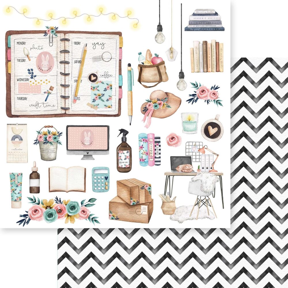 Memory Place Kawaii Paper Goods Dream Plan Do 12x12 Inch Paper Pack (MP-61201) (OUTLET)