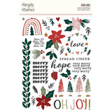 Simple Stories Boho Christmas Rub-ons (20624) (DISCONTINUED)