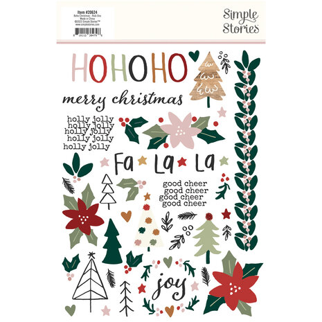 Simple Stories Boho Christmas Rub-ons (20624) (OUTLET)
