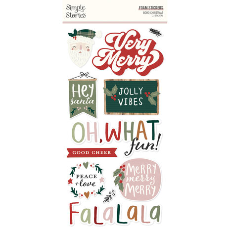 Simple Stories Boho Christmas Foam Stickers (20623) (DISCONTINUED)