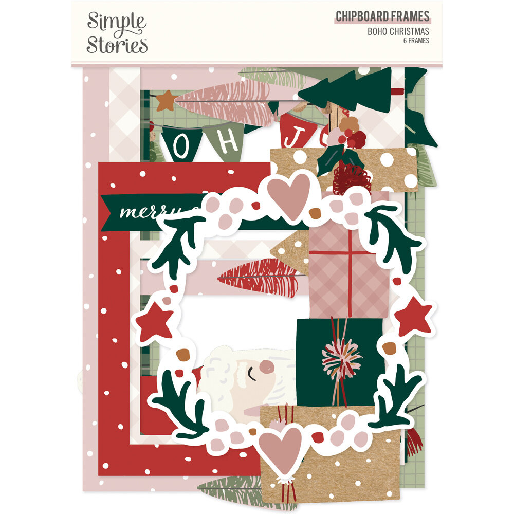 Simple Stories Boho Christmas Chipboard Frames (20622) (DISCONTINUED)