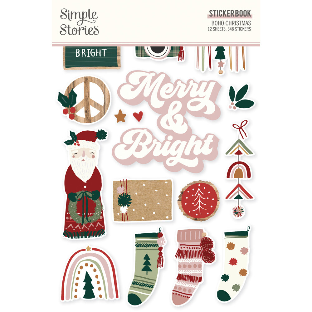 Simple Stories Boho Christmas Sticker Book (20621) (DISCONTINUED)