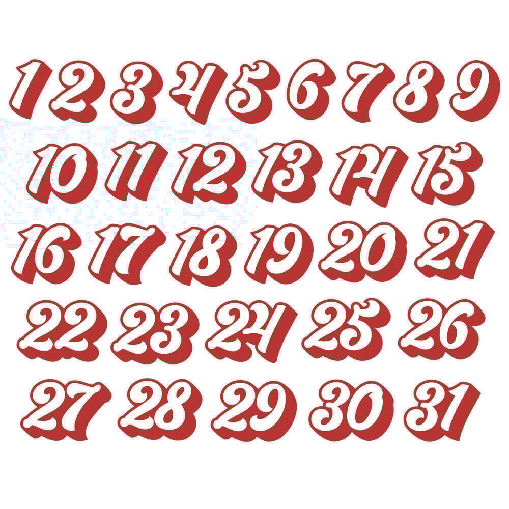Simple Stories Boho Christmas Number Bits & Pieces (20620) (DISCONTINUED)