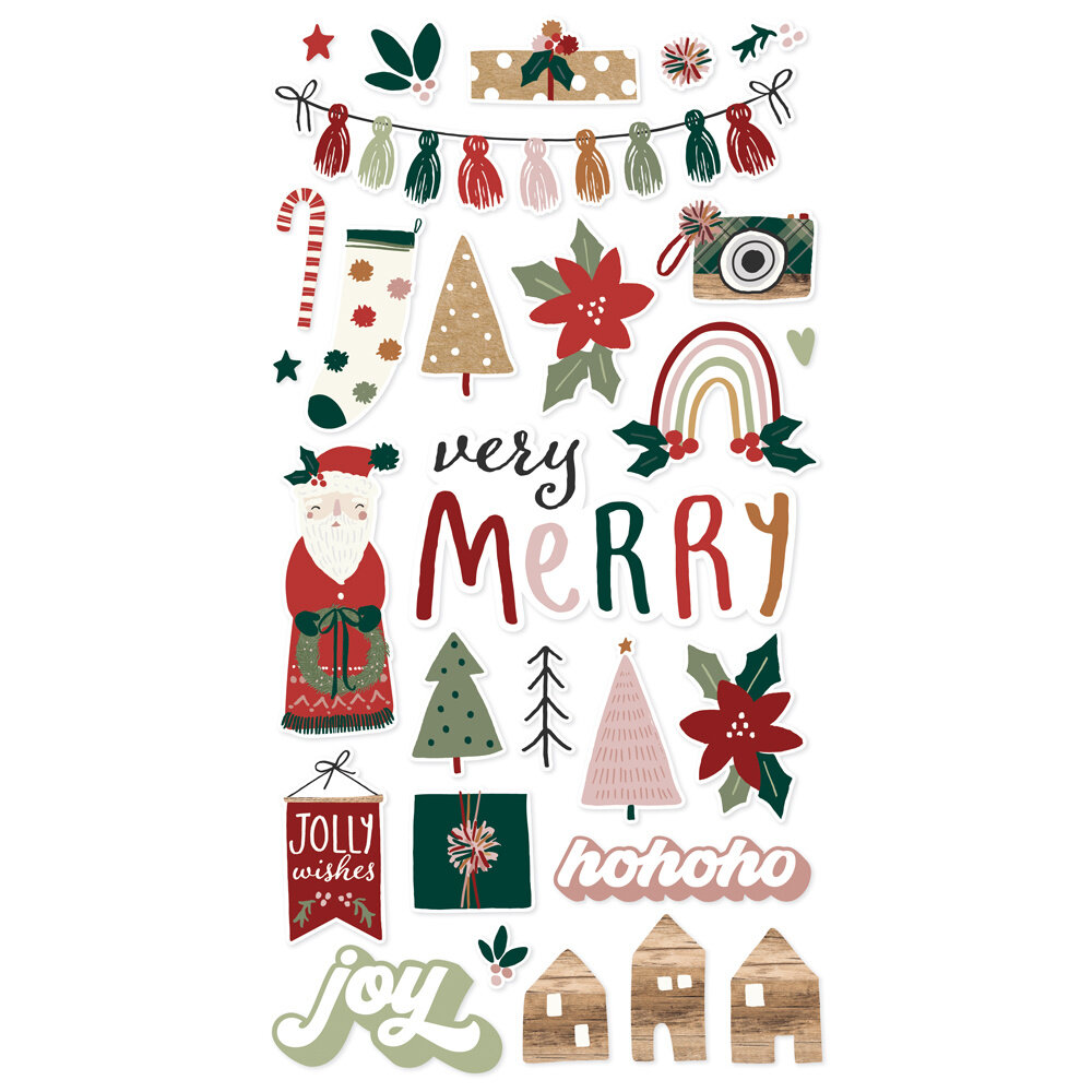 Simple Stories Boho Christmas Chipboard (20617) (DISCONTINUED)