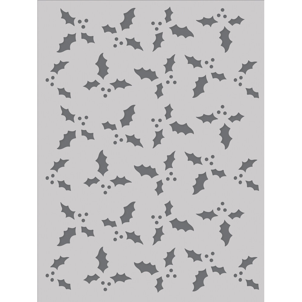 Simple Stories Simple Vintage Dear Santa Stencil Holly (20834) (DISCONTINUED)