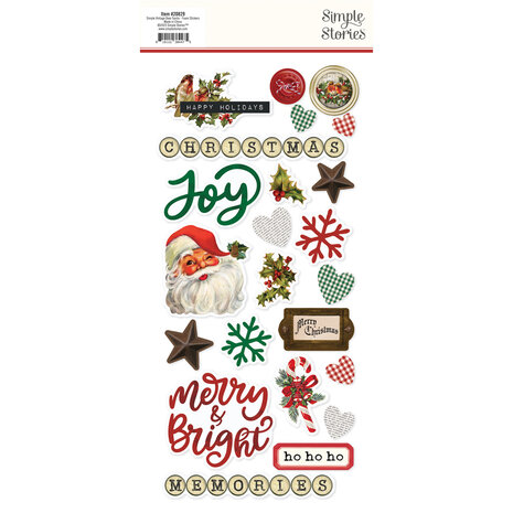 Simple Stories Simple Vintage Dear Santa Foam Stickers (20829) (DISCONTINUED)