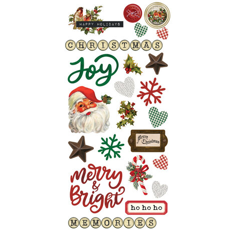 Simple Stories Simple Vintage Dear Santa Foam Stickers (20829) (DISCONTINUED)