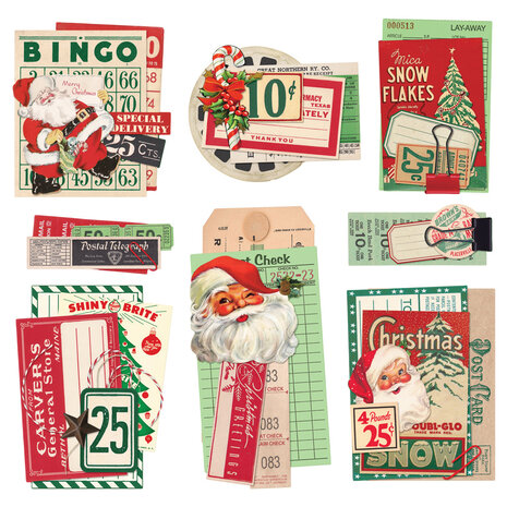 Simple Stories Simple Vintage Dear Santa Chipboard Clusters (20828) (DISCONTINUED)