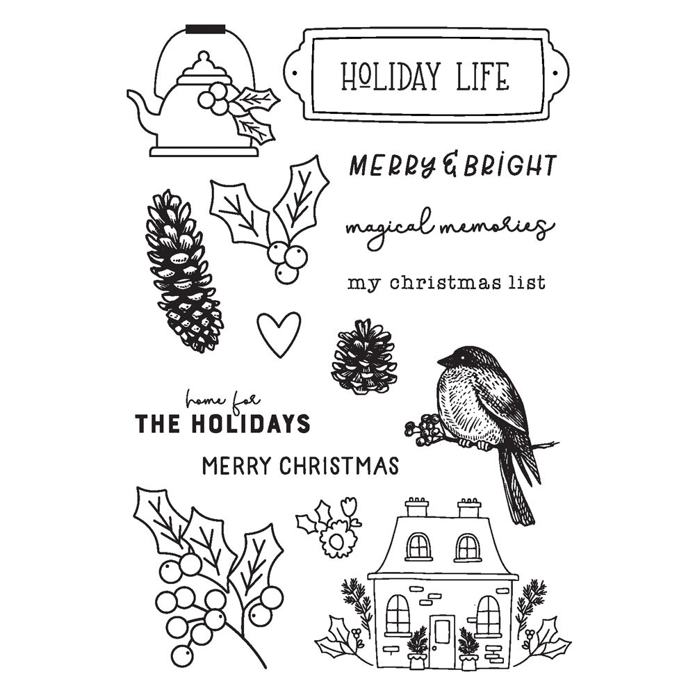Simple Stories The Holiday Life Stamps (20516) (DISCONTINUED)