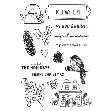 Simple Stories The Holiday Life Stamps (20516) (DISCONTINUED)