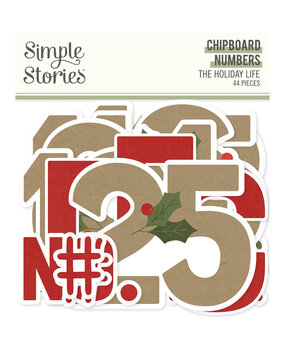Simple Stories The Holiday Life Chipboard Numbers (20524) (DISCONTINUED) Simple Stories The Holiday Life Chipboard Numbers (20524) (DISCONTINUED)